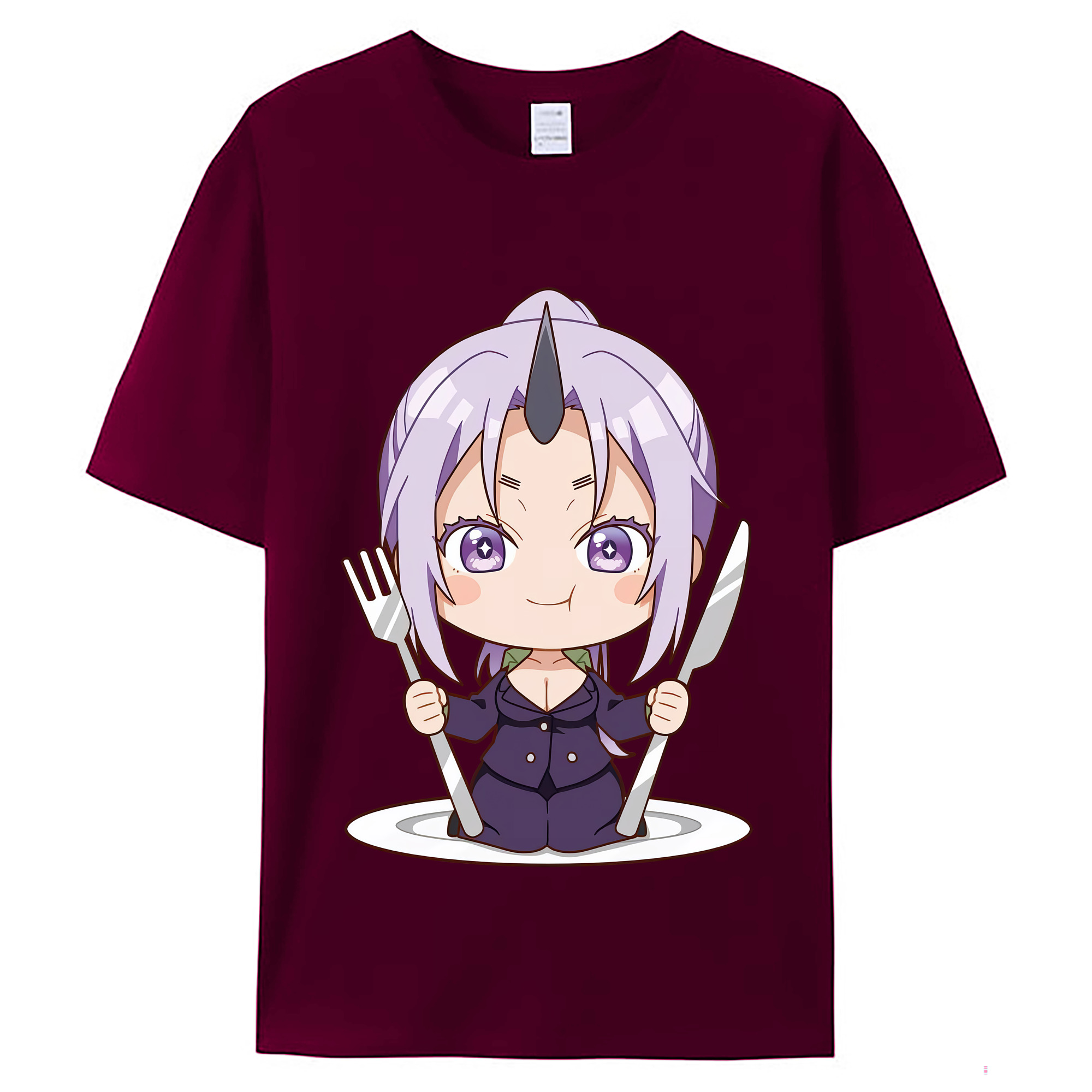 （画像用） 転スラ Regarding Reincarnated to Slime レディースカジュアルプリントTシャツ（綿100％）